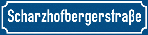 Straßenschild Scharzhofbergerstraße zum kostenlosen Download