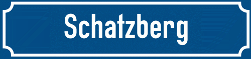 Straßenschild Schatzberg