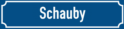 Straßenschild Schauby zum kostenlosen Download
