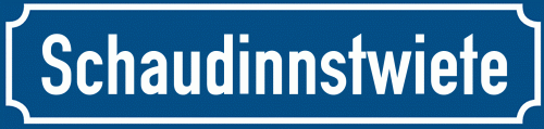 Straßenschild Schaudinnstwiete