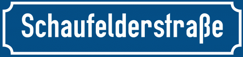 Straßenschild Schaufelderstraße zum kostenlosen Download