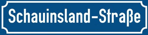 Straßenschild Schauinsland-Straße