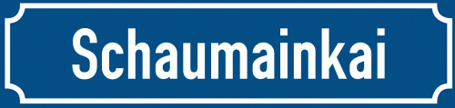 Straßenschild Schaumainkai
