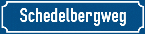 Straßenschild Schedelbergweg
