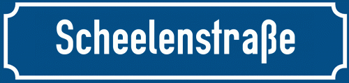 Straßenschild Scheelenstraße zum kostenlosen Download