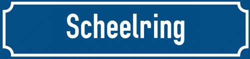 Straßenschild Scheelring