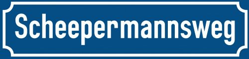 Straßenschild Scheepermannsweg