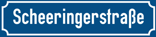 Straßenschild Scheeringerstraße