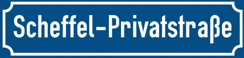 Straßenschild Scheffel-Privatstraße zum kostenlosen Download