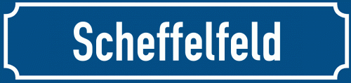 Straßenschild Scheffelfeld