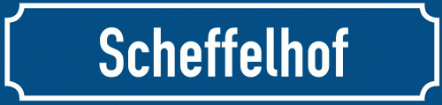 Straßenschild Scheffelhof