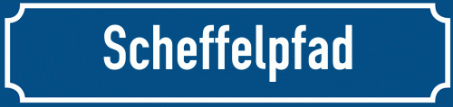 Straßenschild Scheffelpfad zum kostenlosen Download