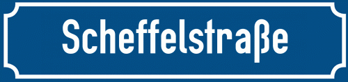 Straßenschild Scheffelstraße