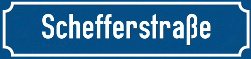 Straßenschild Schefferstraße
