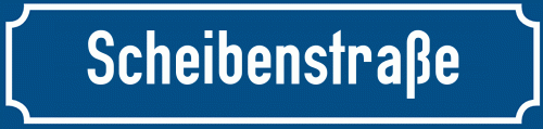 Straßenschild Scheibenstraße