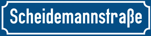 Straßenschild Scheidemannstraße zum kostenlosen Download