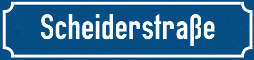 Straßenschild Scheiderstraße