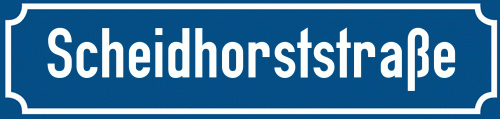 Straßenschild Scheidhorststraße