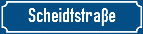 Straßenschild Scheidtstraße
