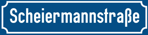 Straßenschild Scheiermannstraße