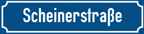 Straßenschild Scheinerstraße