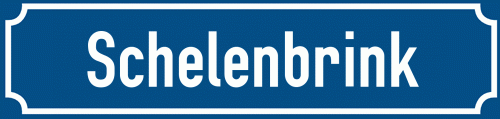 Straßenschild Schelenbrink zum kostenlosen Download