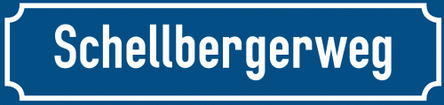 Straßenschild Schellbergerweg