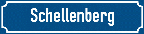Straßenschild Schellenberg