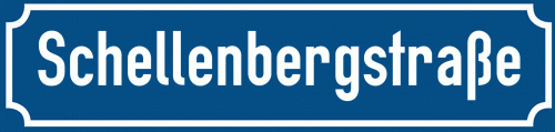 Straßenschild Schellenbergstraße