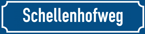 Straßenschild Schellenhofweg