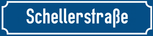 Straßenschild Schellerstraße