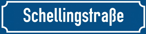 Straßenschild Schellingstraße