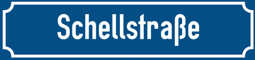 Straßenschild Schellstraße