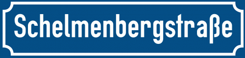 Straßenschild Schelmenbergstraße