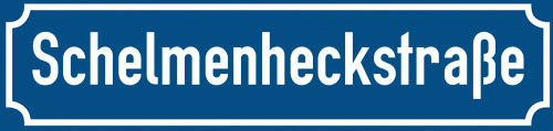 Straßenschild Schelmenheckstraße zum kostenlosen Download