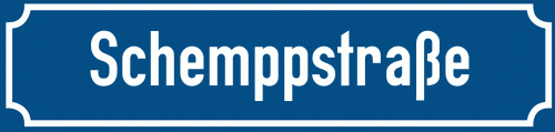 Straßenschild Schemppstraße