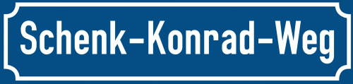 Straßenschild Schenk-Konrad-Weg