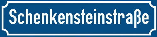 Straßenschild Schenkensteinstraße