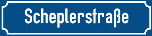 Straßenschild Scheplerstraße