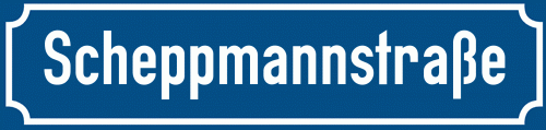 Straßenschild Scheppmannstraße zum kostenlosen Download