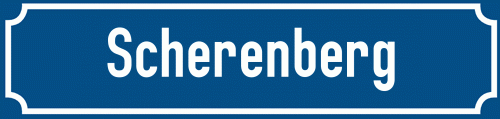 Straßenschild Scherenberg