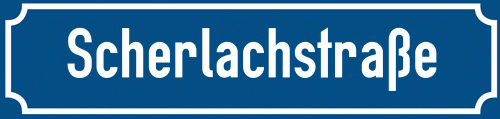 Straßenschild Scherlachstraße