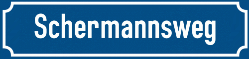 Straßenschild Schermannsweg