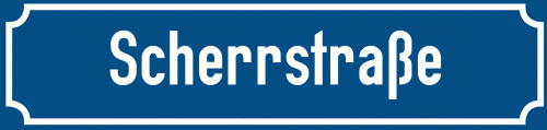 Straßenschild Scherrstraße