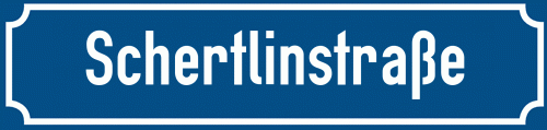 Straßenschild Schertlinstraße