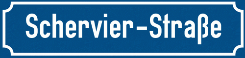 Straßenschild Schervier-Straße
