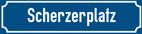 Straßenschild Scherzerplatz