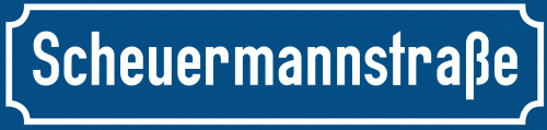 Straßenschild Scheuermannstraße