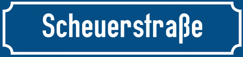 Straßenschild Scheuerstraße