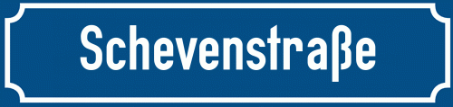 Straßenschild Schevenstraße
